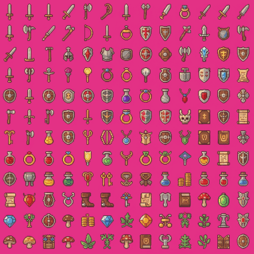 156 varied fantasy item icons